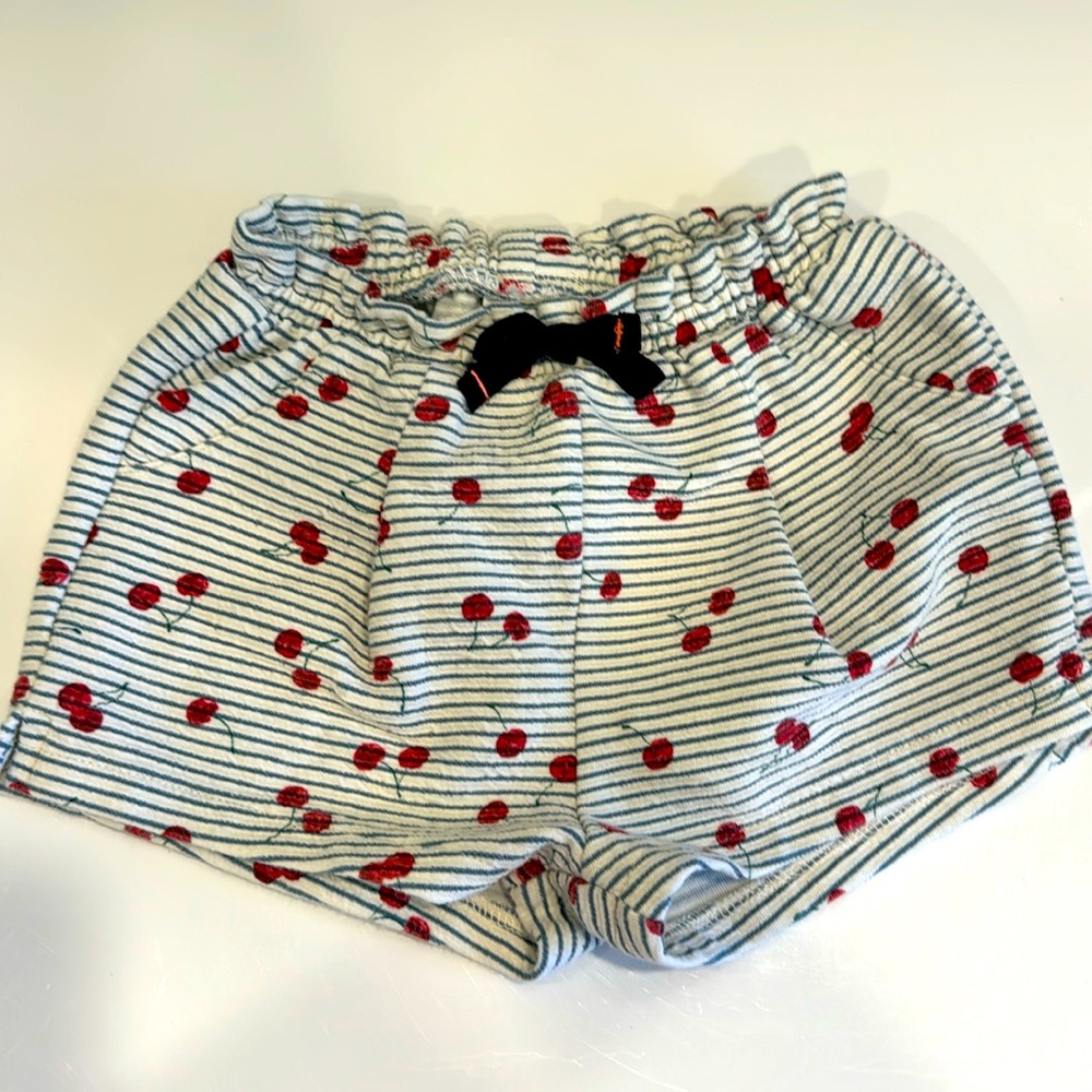 Zara Baby shorts with cherries 12-18mos